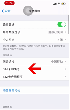 广平苹果14维修网分享如何给iPhone14的SIM卡设置密码 