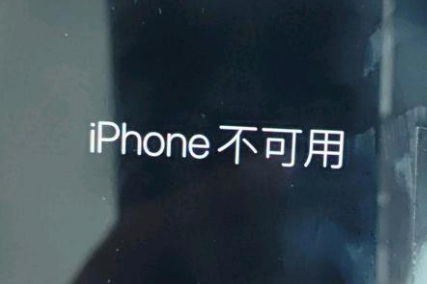 广平苹果服务网点分享锁屏界面显示“iPhone 不可用”如何解决 